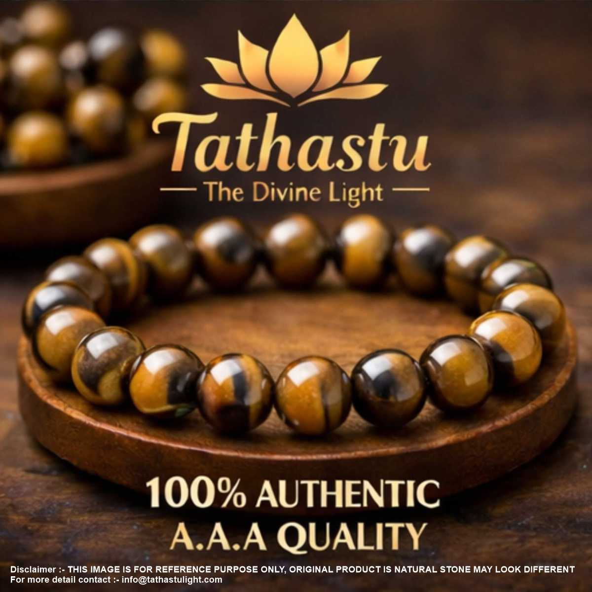 Tiger Eye Crystal Bracelet (Stone of Confidence & Protection) - Image 2