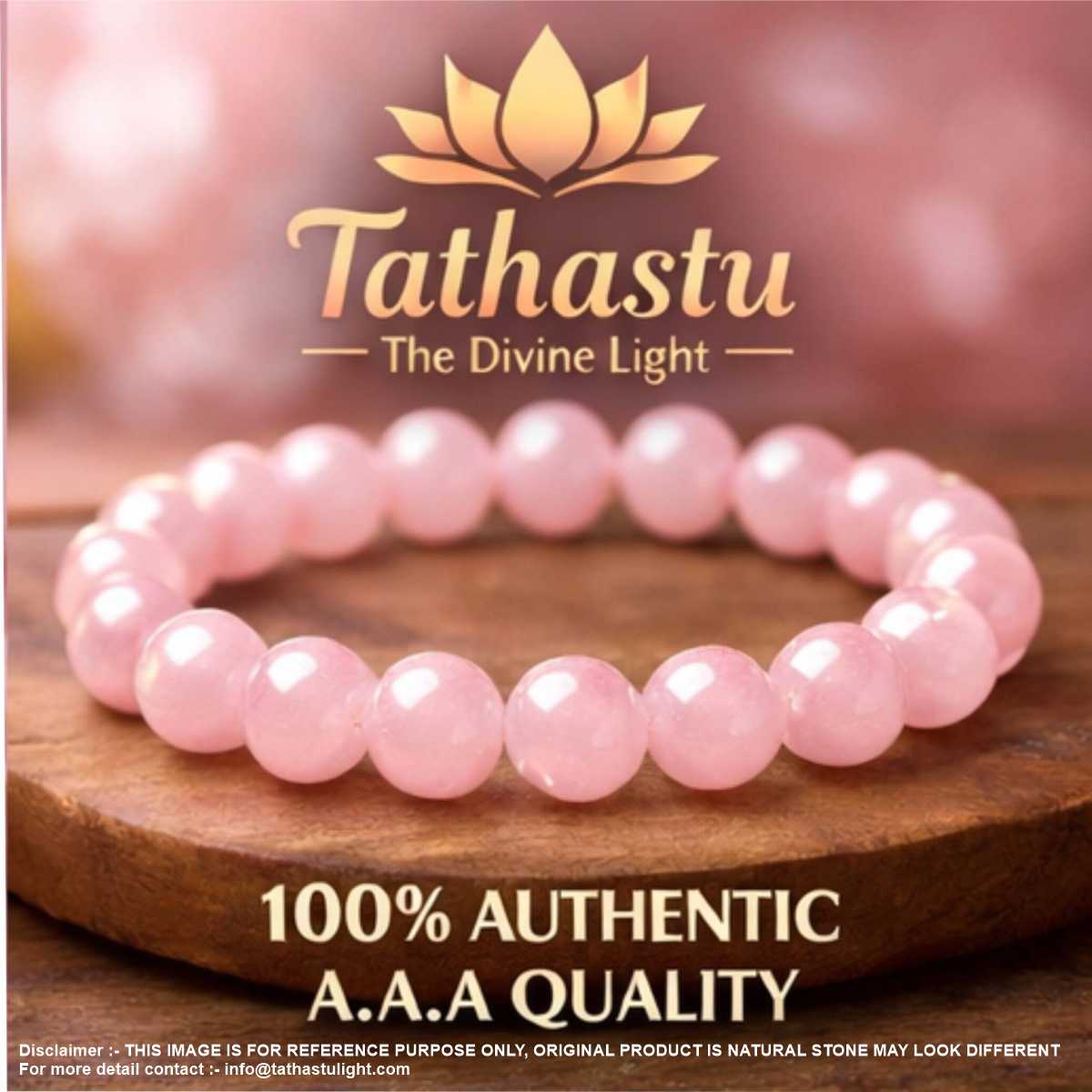 Rose Quartz Crystal Bracelet (Stone of Love & Harmony) - Image 2