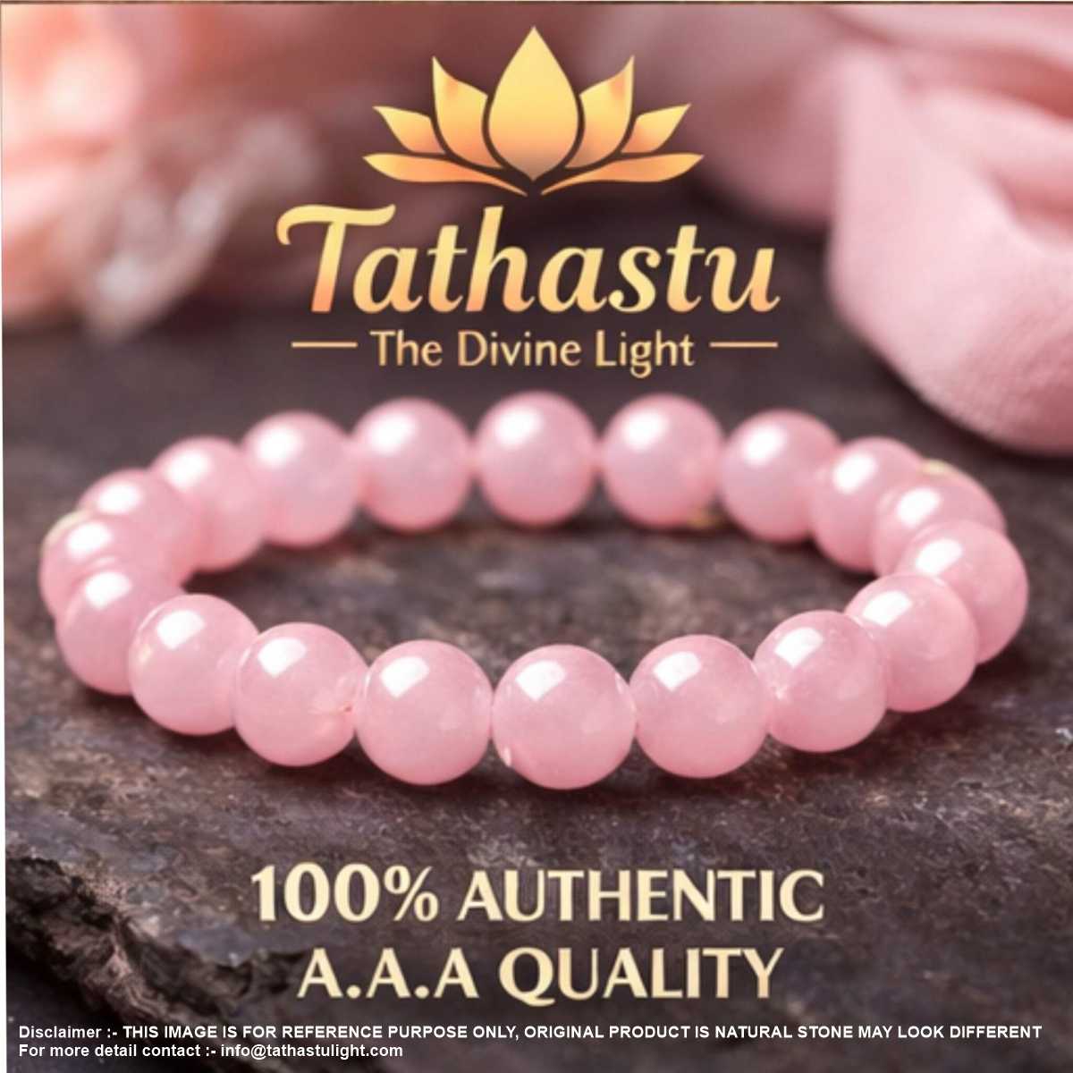 Rose Quartz Crystal Bracelet (Stone of Love & Harmony) - Image 4