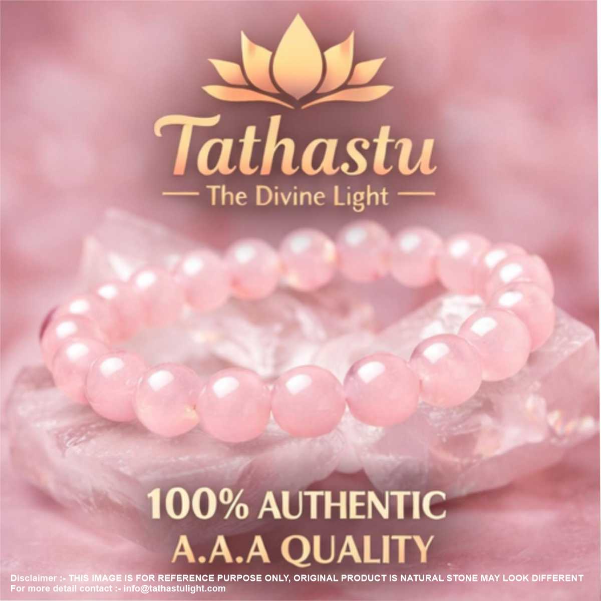 Rose Quartz Crystal Bracelet (Stone of Love & Harmony)