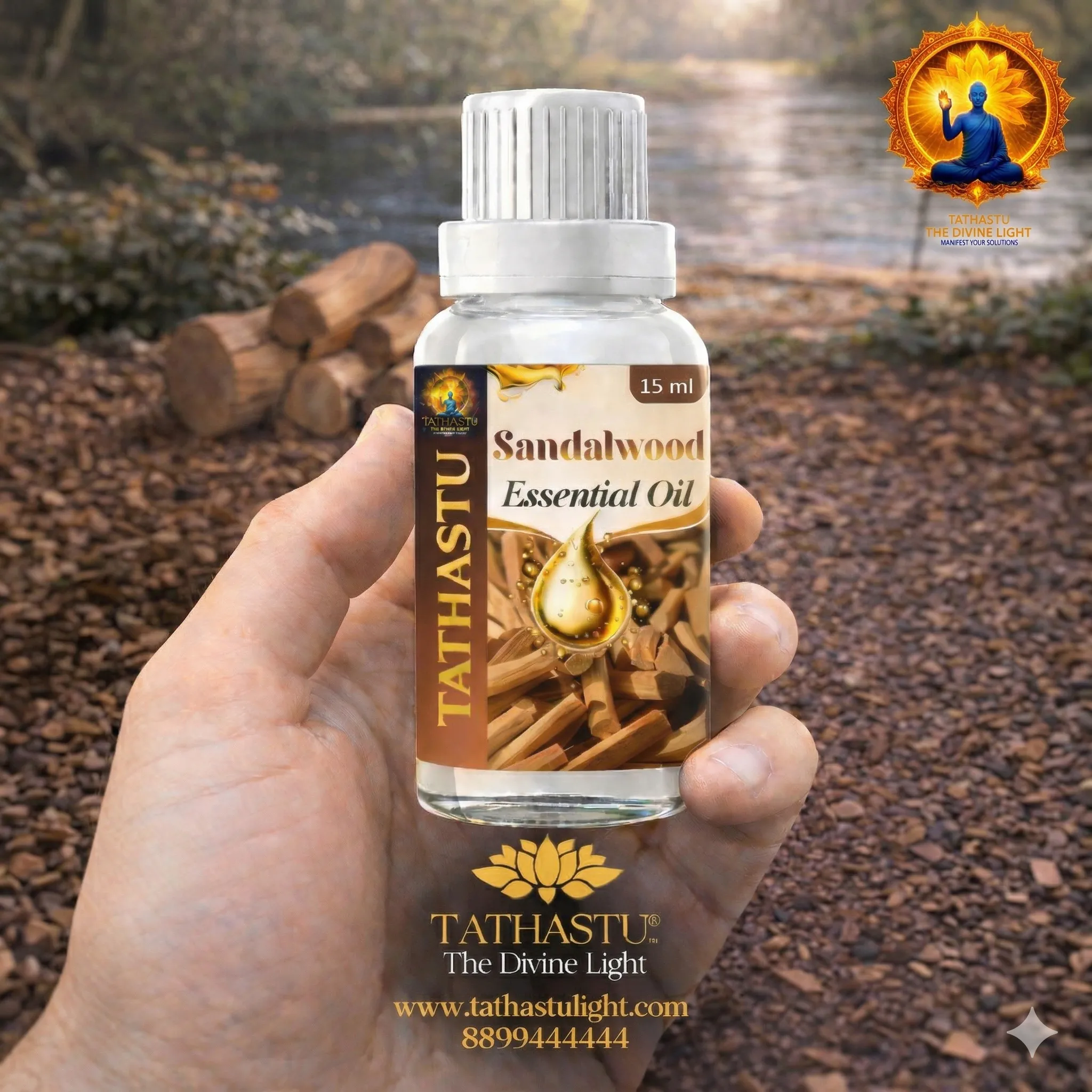 Sandalwood Essential Oil (Third Eye Chakra,Crown Chakra)