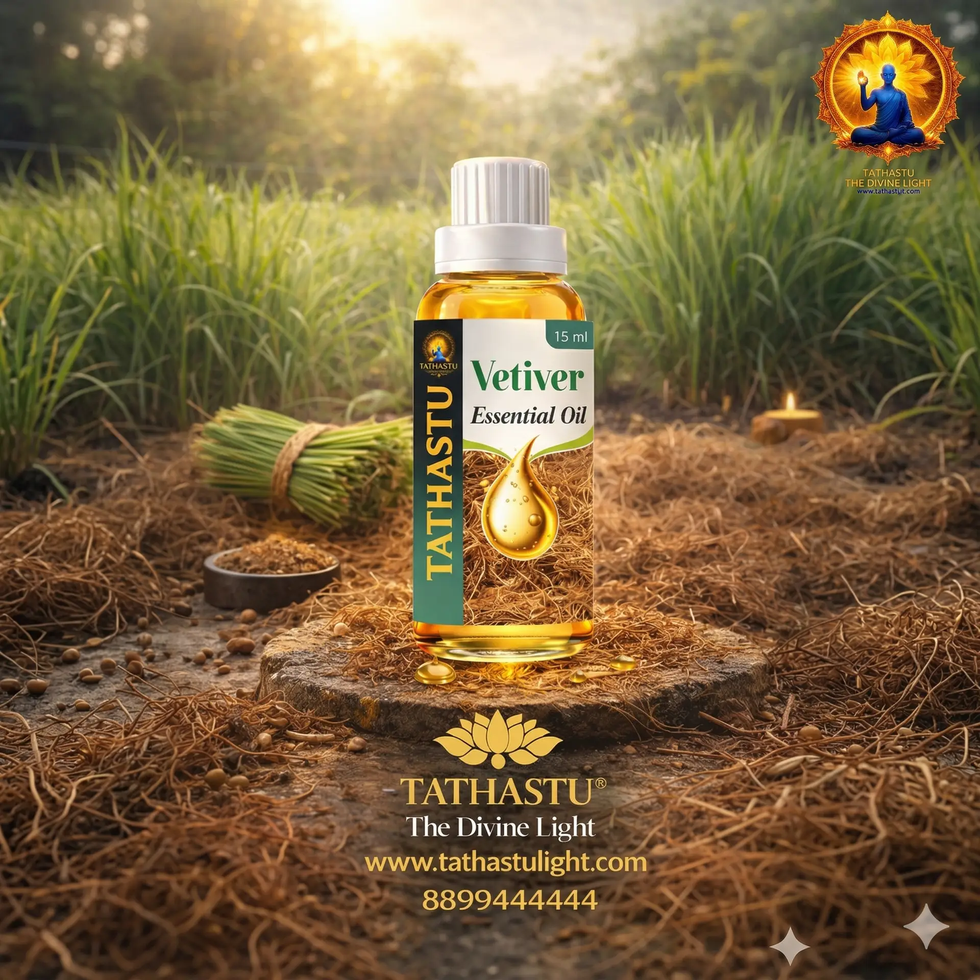 Vetiver Essential Oil (Earth Star Chakra) - Image 2