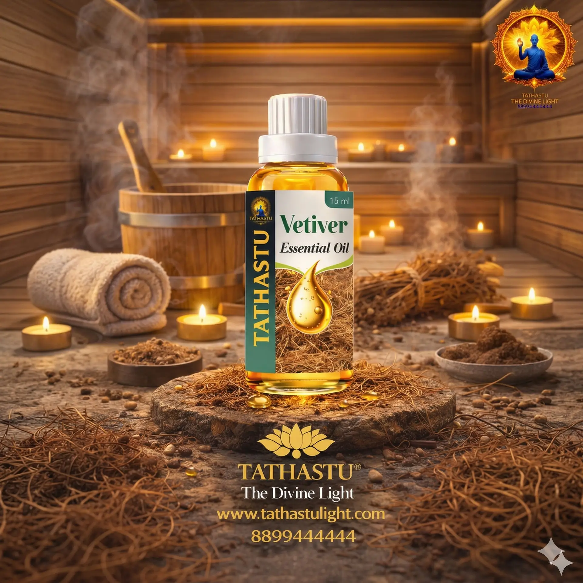 Vetiver Essential Oil (Earth Star Chakra) - Image 3